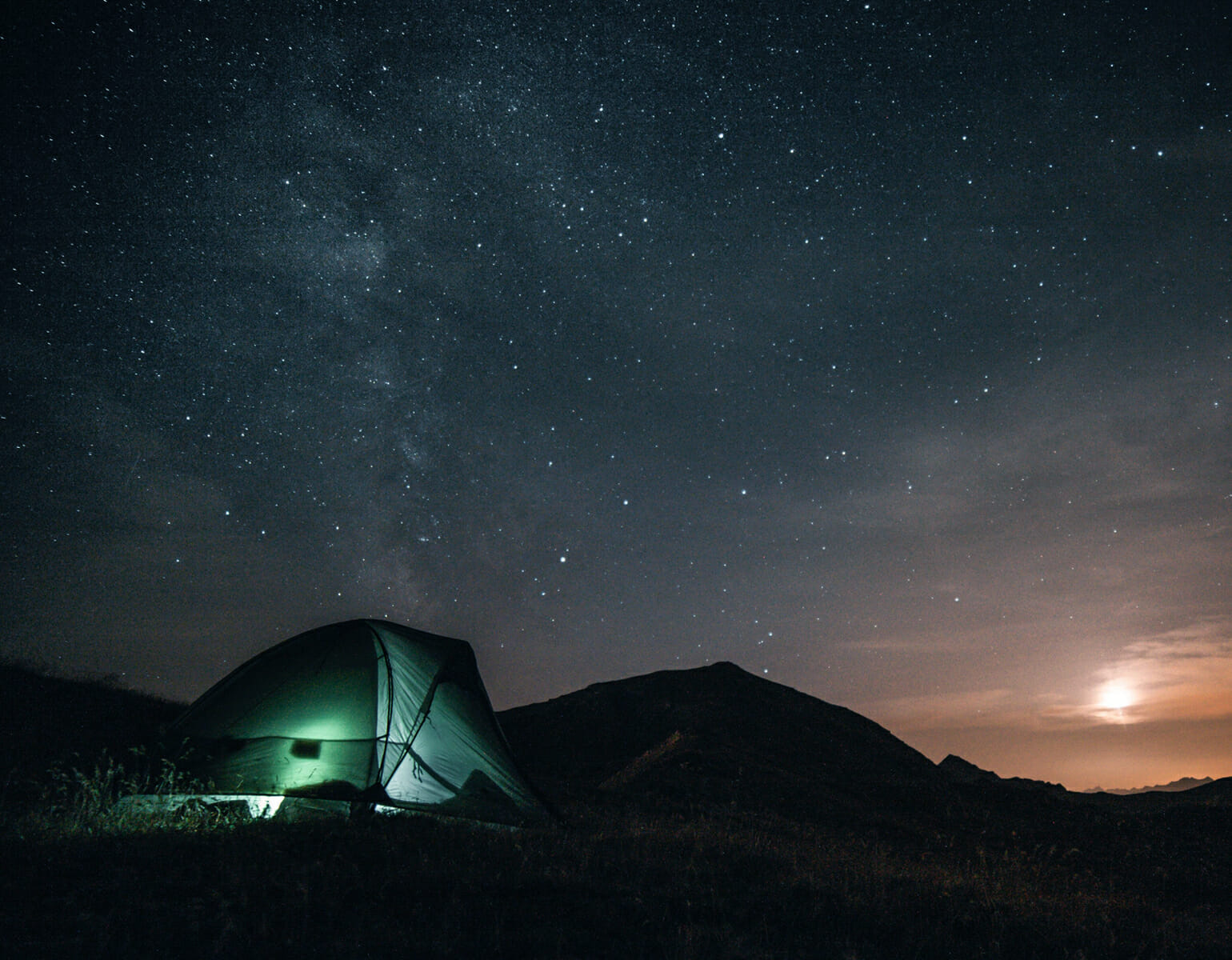 Une tente sous les étoiles