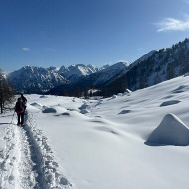 week end randonnée en raquettes et nuit en refuge dans la clarée