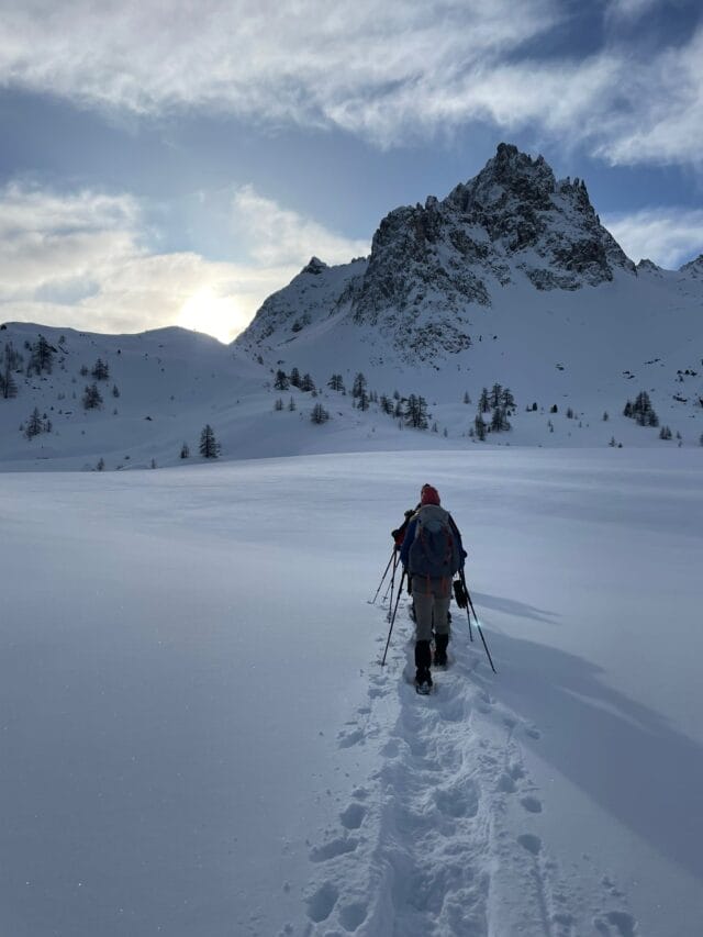 week end randonnée en raquettes et nuit en refuge dans la clarée