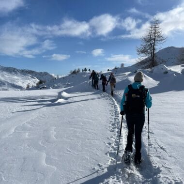week end randonnée en raquettes et nuit en refuge dans la clarée