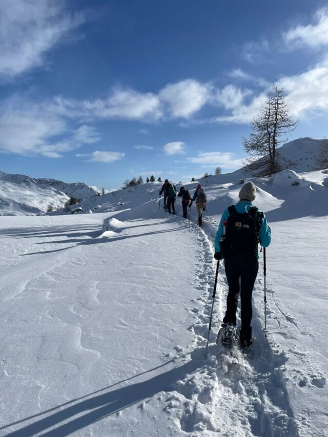 week end randonnée en raquettes et nuit en refuge dans la clarée