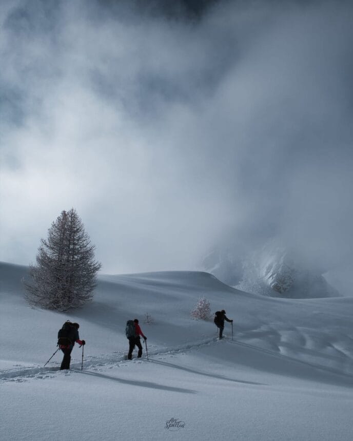 week end randonnée en raquettes et nuit en refuge dans la clarée