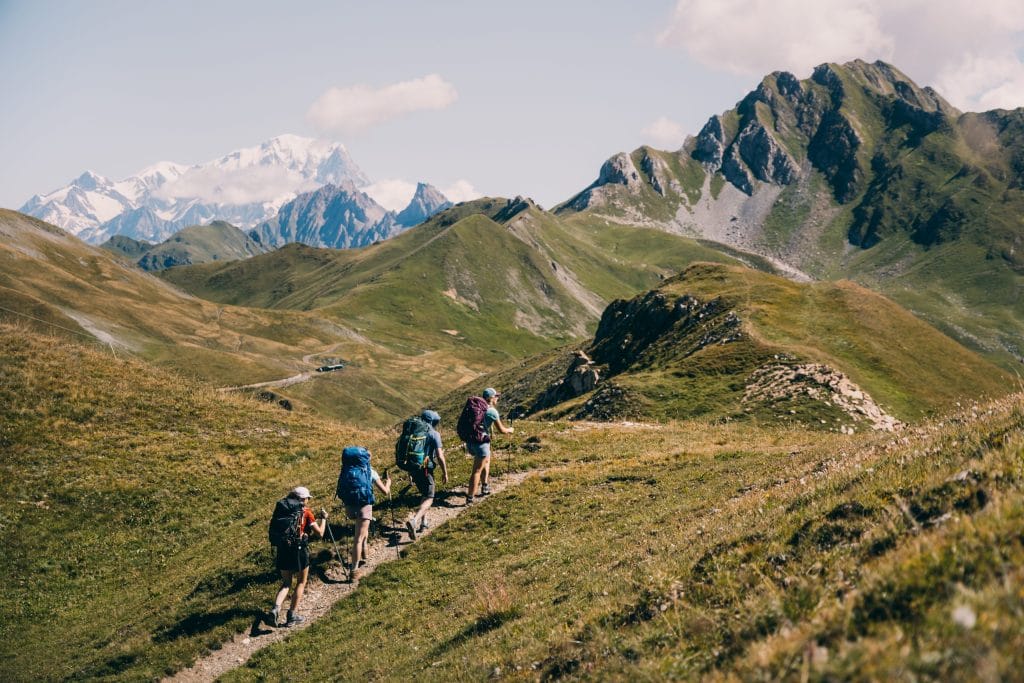 Groupe de randonneurs dans le Beaufortain