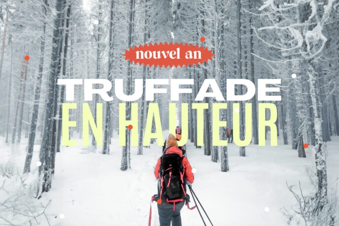 nouvel an randonnée en raquettes et truffade en auvergne