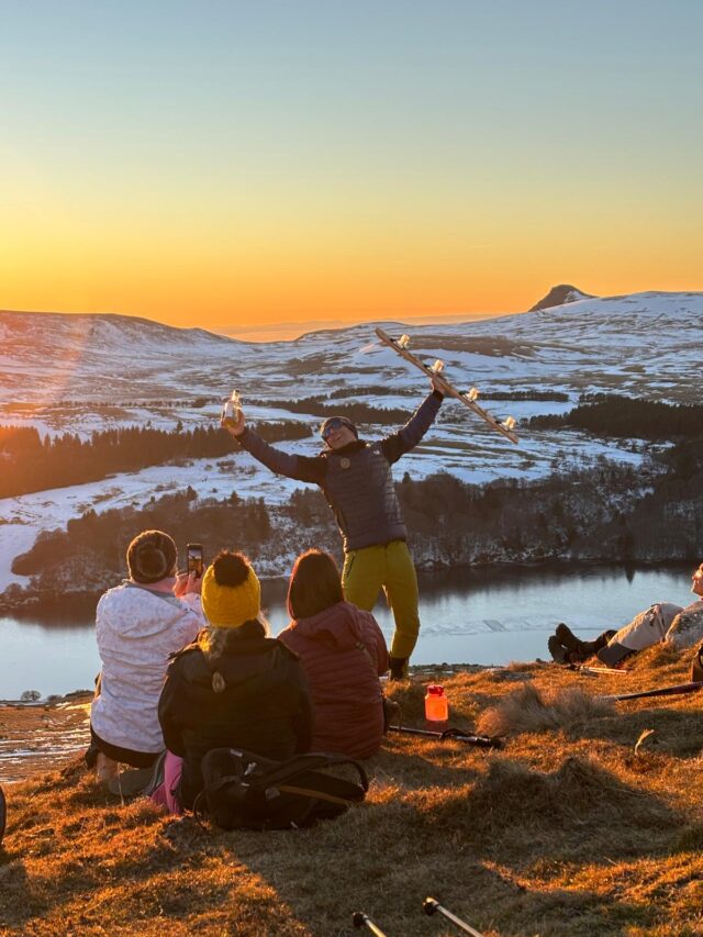 nouvel an randonnée en raquettes et truffade en auvergne