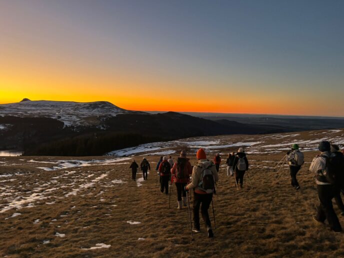 nouvel an randonnée en raquettes et truffade en auvergne