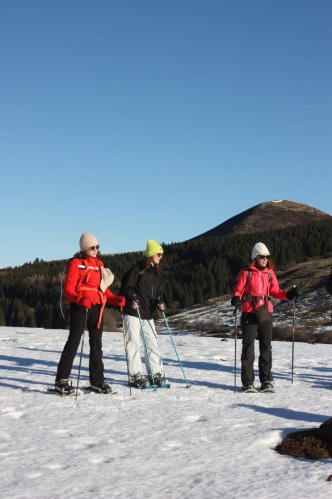 nouvel an randonnée en raquettes et truffade en auvergne