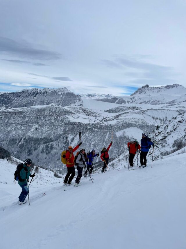 nouvel an initiation au ski de randonnée dans la lauzière