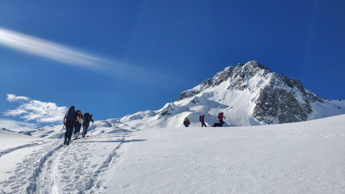 nouvel an initiation au ski de randonnée dans la lauzière