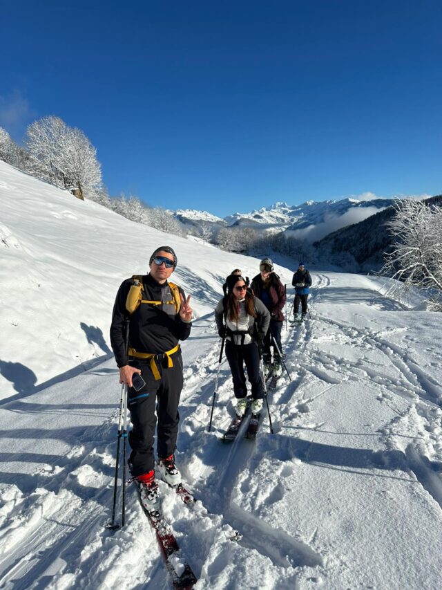 nouvel an initiation au ski de randonnée dans la lauzière