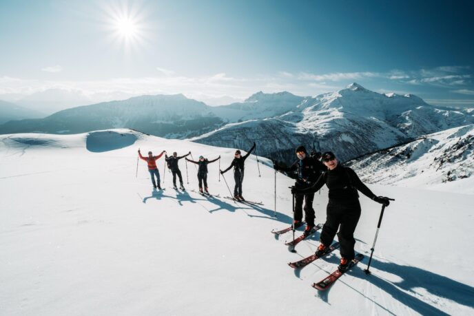 nouvel an initiation au ski de randonnée dans la lauzière