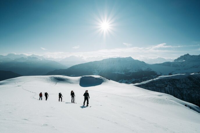 nouvel an initiation au ski de randonnée dans la lauzière