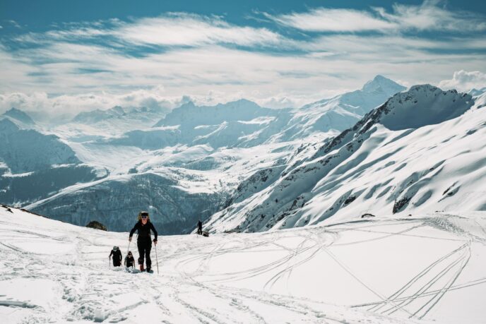nouvel an initiation au ski de randonnée dans la lauzière