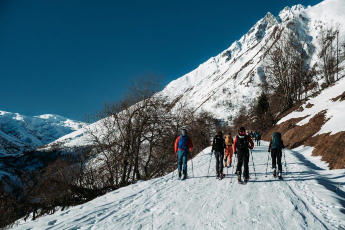 nouvel an initiation au ski de randonnée dans la lauzière
