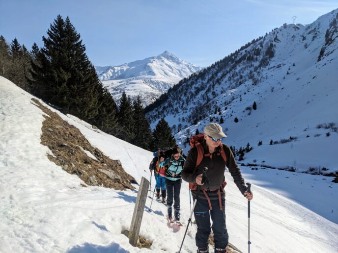nouvel an initiation au ski de randonnée dans la lauzière