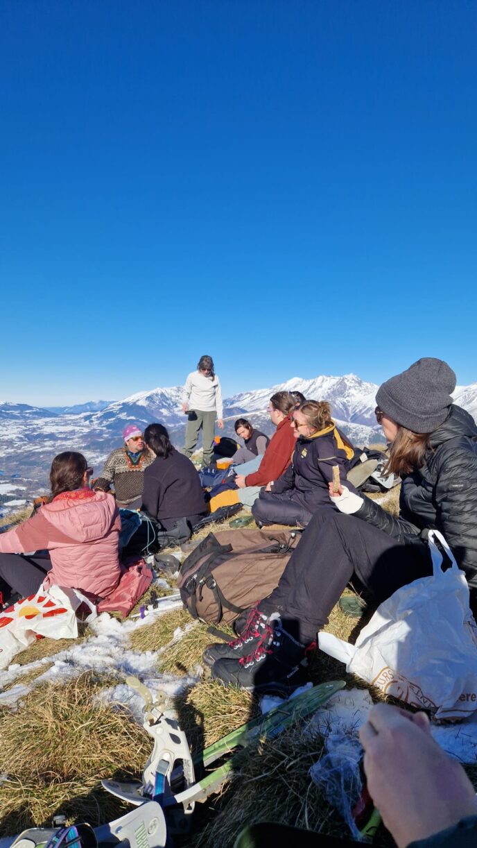 nouvel an initiation raquettes, pulka et cabane dans le vercors