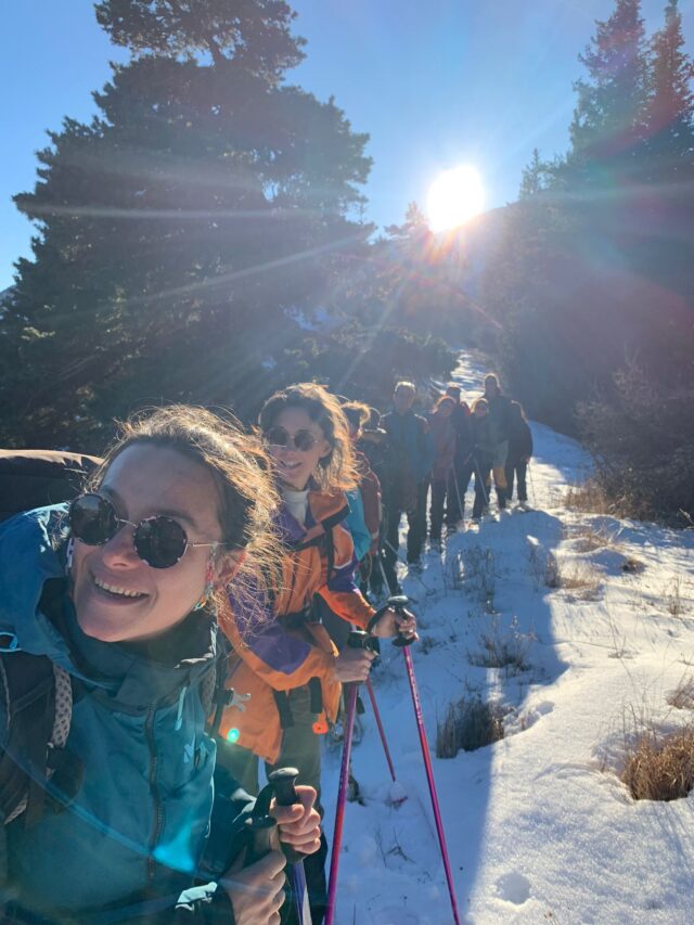 nouvel an initiation raquettes, pulka et cabane dans le vercors