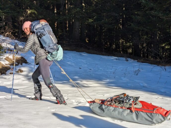 nouvel an initiation raquettes, pulka et cabane dans le vercors