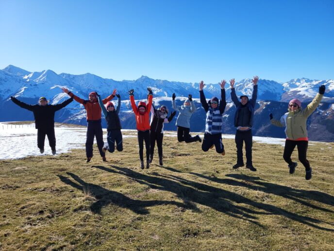 nouvel an pyrénées : rando raquettes dans la vallée du louron